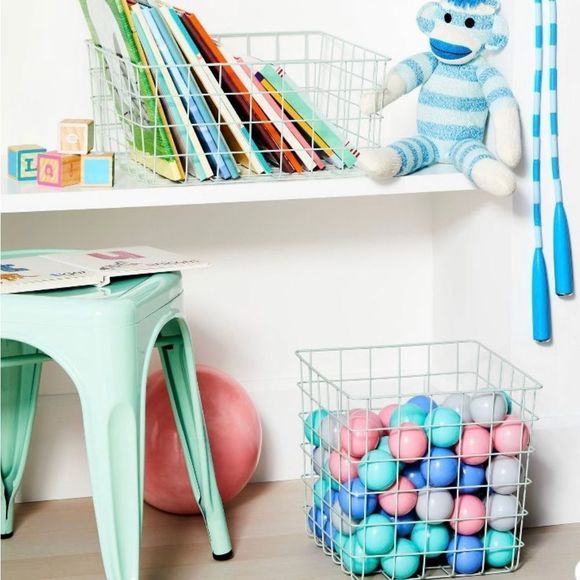 *NWT* - 13" Rectangular Wire Decorative Basket - Brightroom 2 PACK - Picture 2 of 3